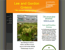 Tablet Screenshot of leeandgordongreens.com